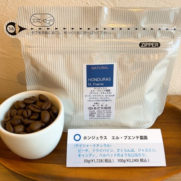 画像1: ホンジュラス　エル・プエンテ農園（ゲイシャ・ナチュラル）100g (1)